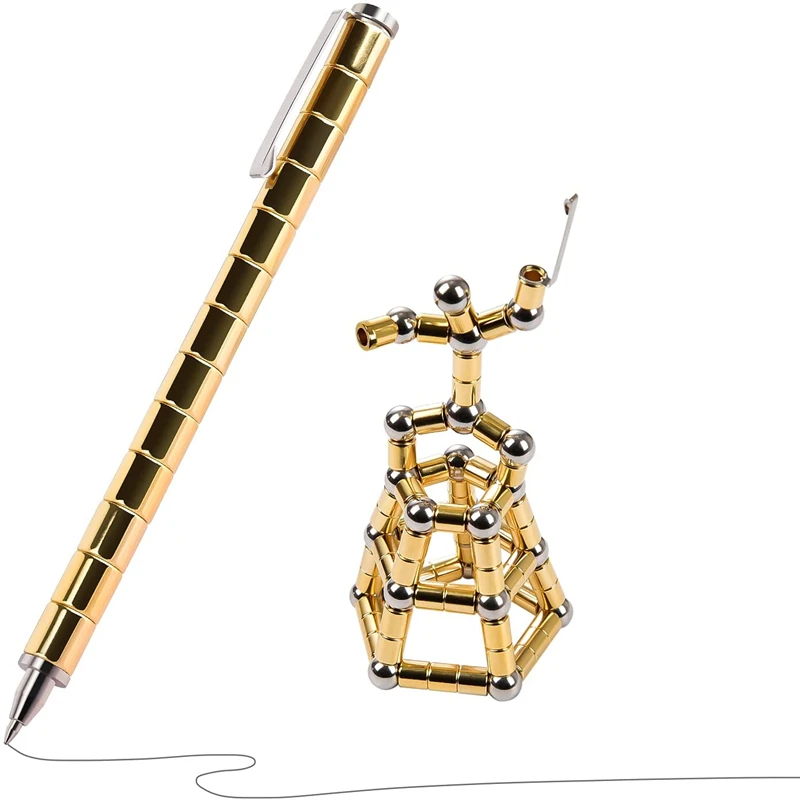 Magnetic Toys Building Blocks Fidget Spinner Pen Decompression Multifunctional Ballpoint Magnets Metal Pen Changeable Shape