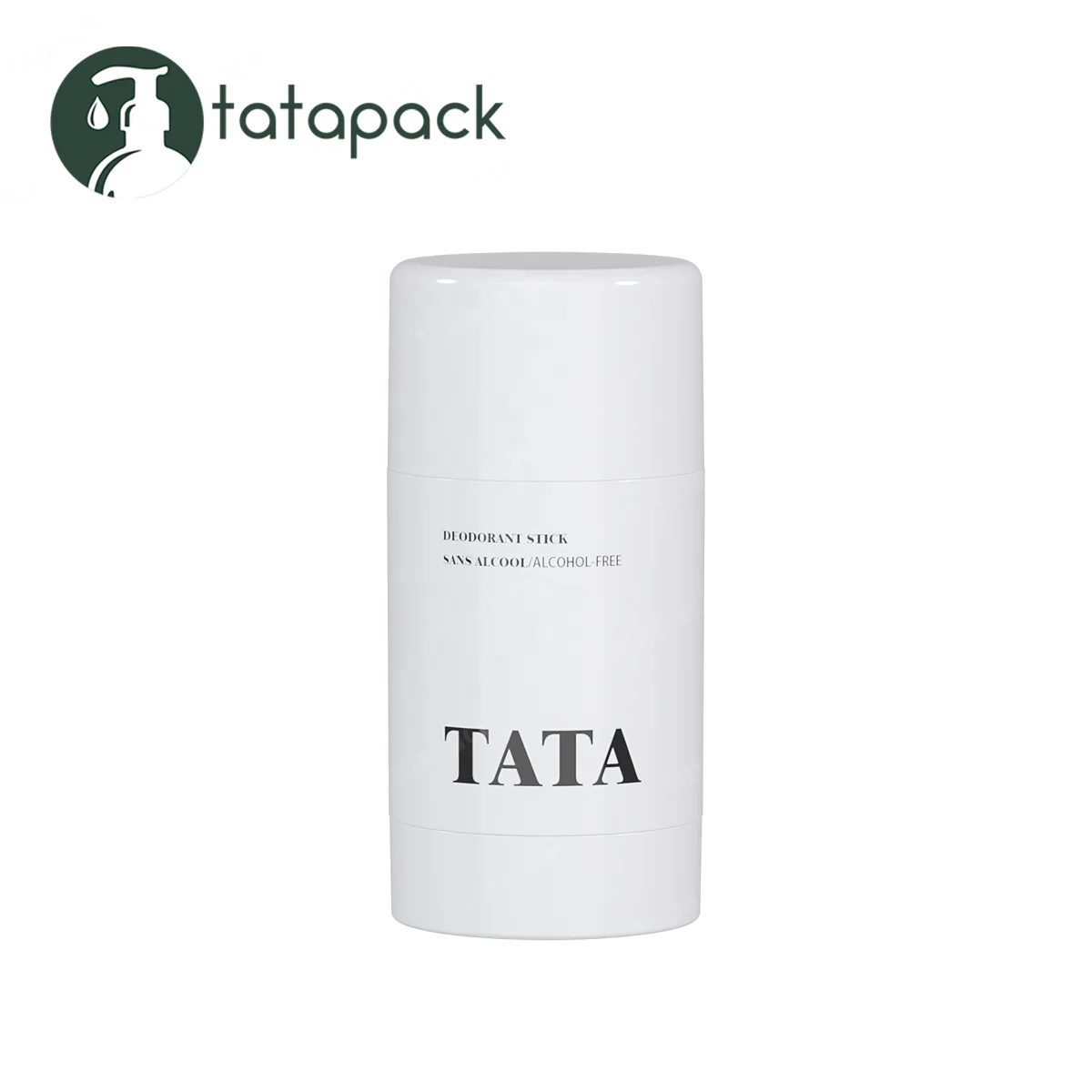 Wholesale white deodorant container 75g for lotion bar stick, virgin plastic 2.5oz twist up deodorant tube for solid sunscreens