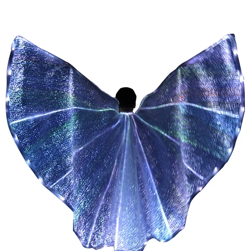 Butterfly Costume Fairy Smart Light up Rainbow Belly Dance Isis LED Fiber Optic Angel Wings