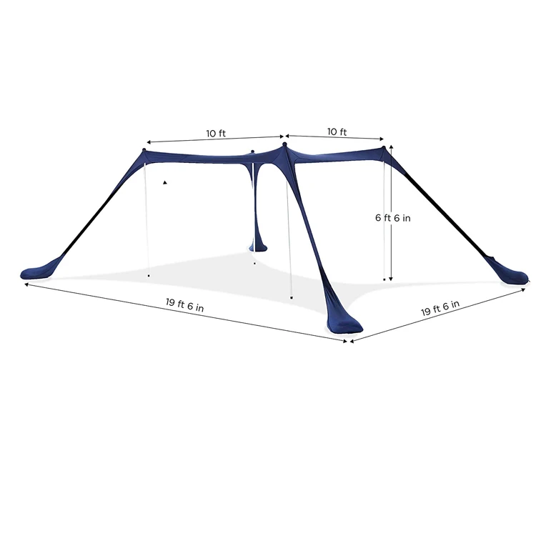 High quality beach sun shelter lightweight aluminum pole quickly set up polyester beach tents 4-5 person sun shade shelter