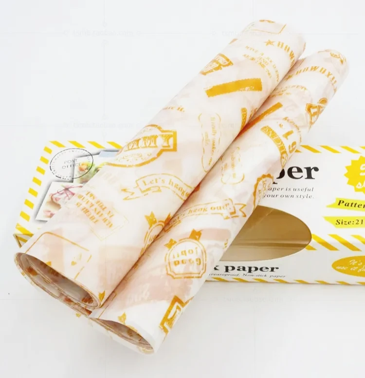 Factory Price Hot Sale Good Quality Safe Oil Proof Coated Fries Takeout Sandwich Scone Wax Paper Food Wrapping