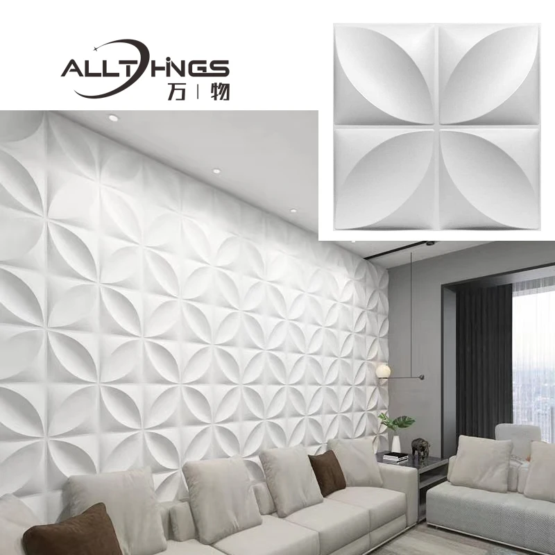Green Material PVC 3D Wall Panels for Living Room Decoration Wallpaper 3d Home Decoration High Quality European Modern Geometric