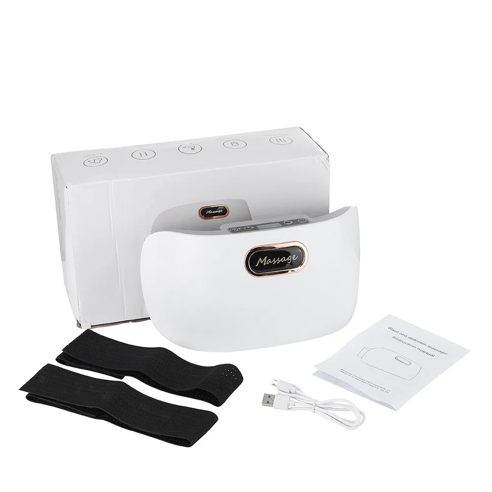 Bian stone Hot compress vibration slimming belly  fat burner abdominal waist massager belt