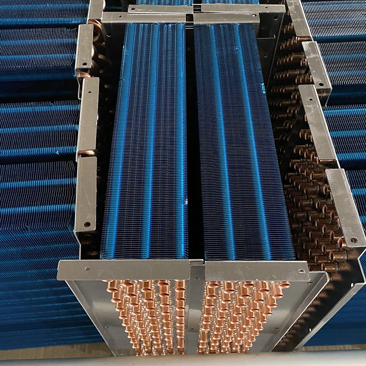 Factory hot supply good quality cheaper price 9.52 copper pipe hydrophilic aluminum fin condenser evaporator  heat exchanger