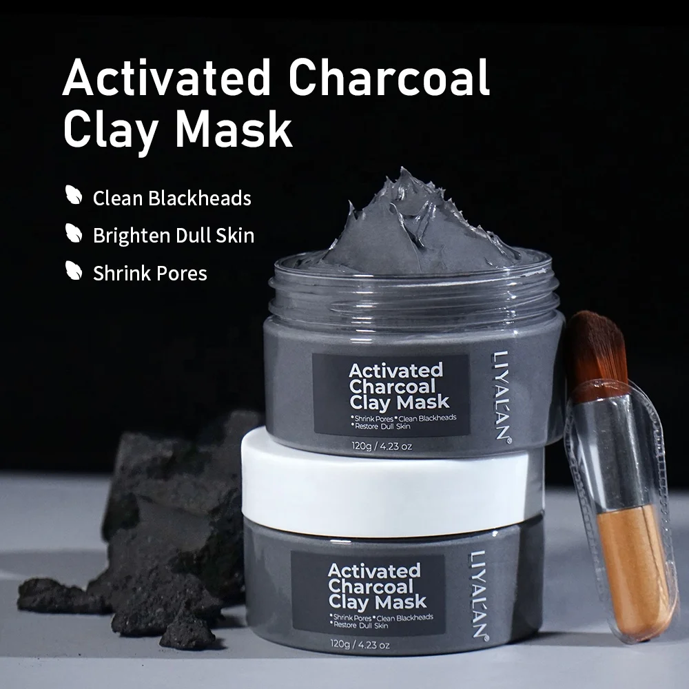 Маска для лица из черного бамбукового угля с активированным углем