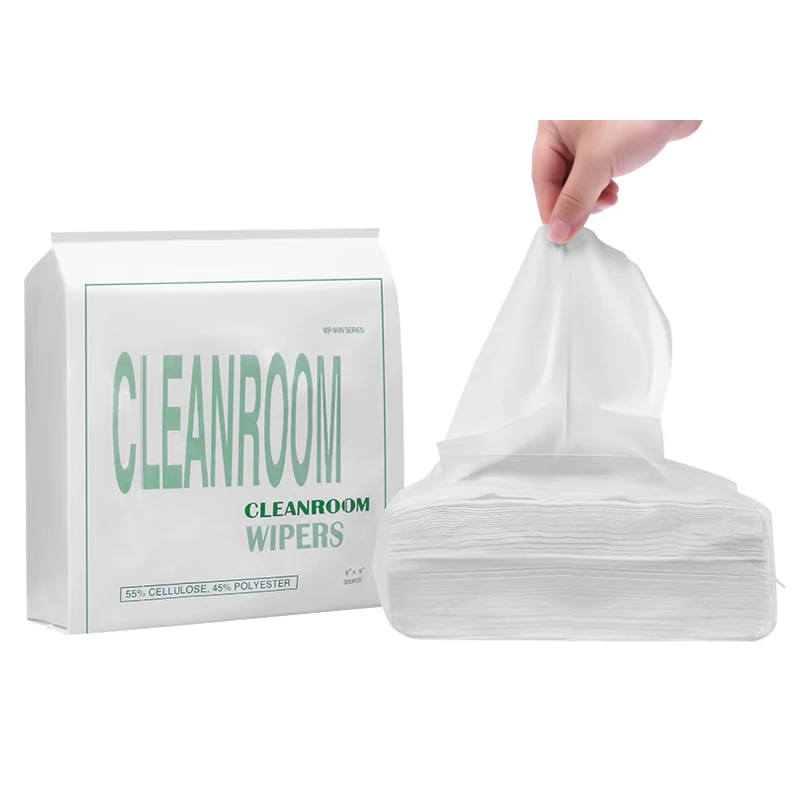 WIP-0609 Series Polyester Cellulose Cleanroom Wiper Low Lint Sheet Portable Non Woven Cleanroom Wipes For High-Tech Industry