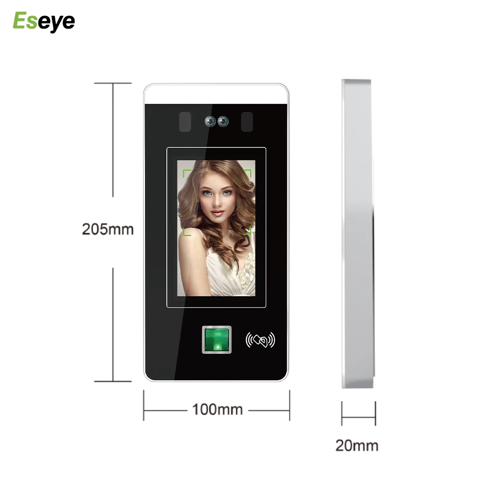 Eseye face recognition access control and human body scanner camera with Time Attendance face recognition Reader System