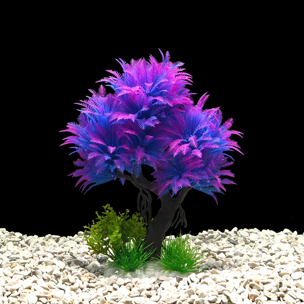 Accessories Aquatic Plants, 6colors Fish Tank Decorations, Aquarium Decor Plastic Plants