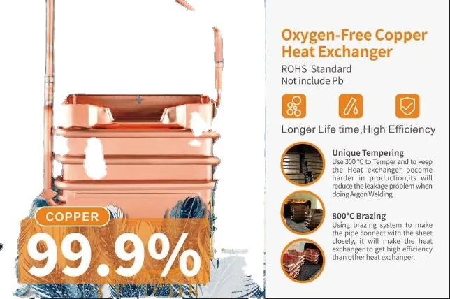 China factory production price, customized size boiler heat exchanger/Gas Water Heater Parts/Copper Heat Exchanger