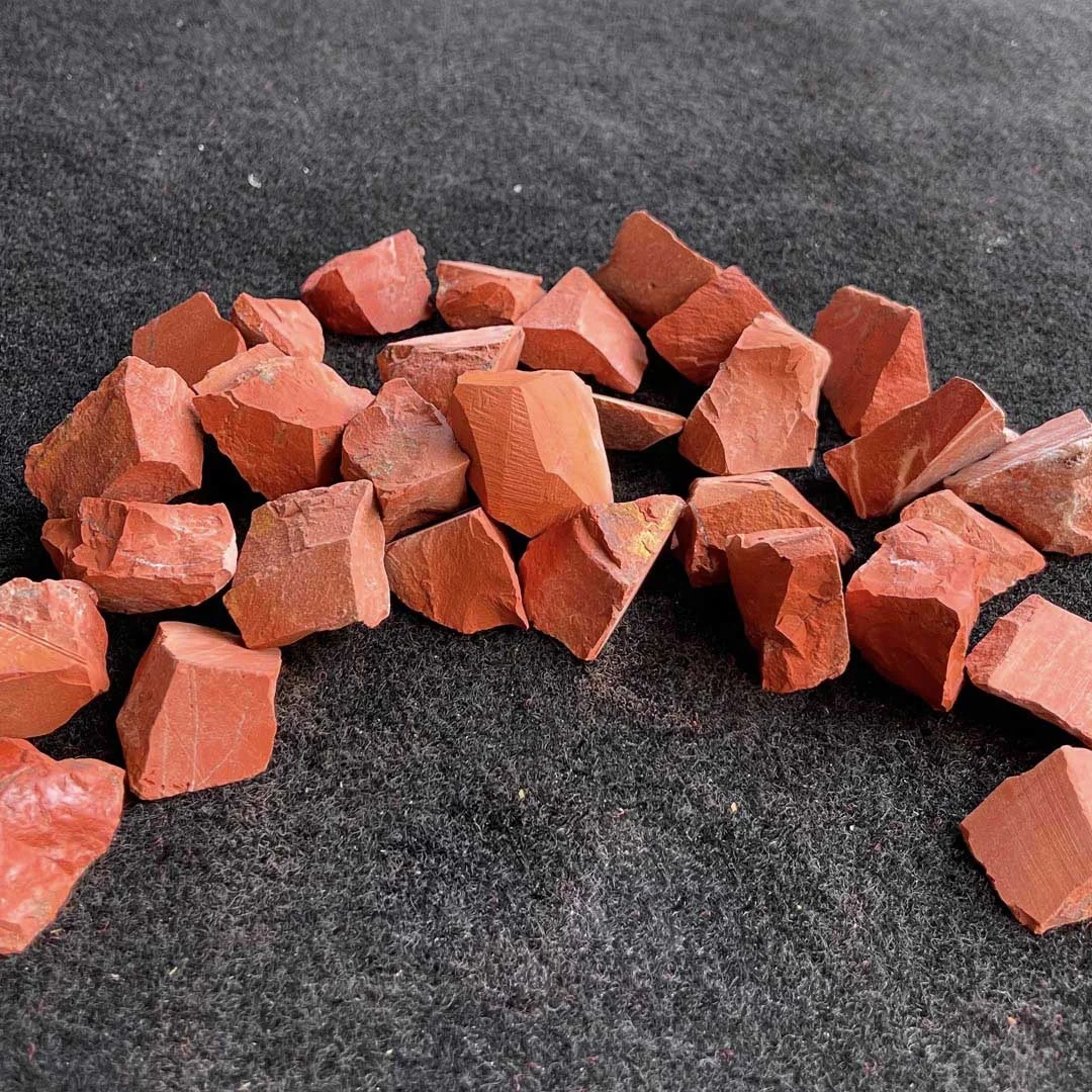 Wholesale Natural Crystal Quartz Raw Gravel Stone Gemstone Red Jasper Rough Stones