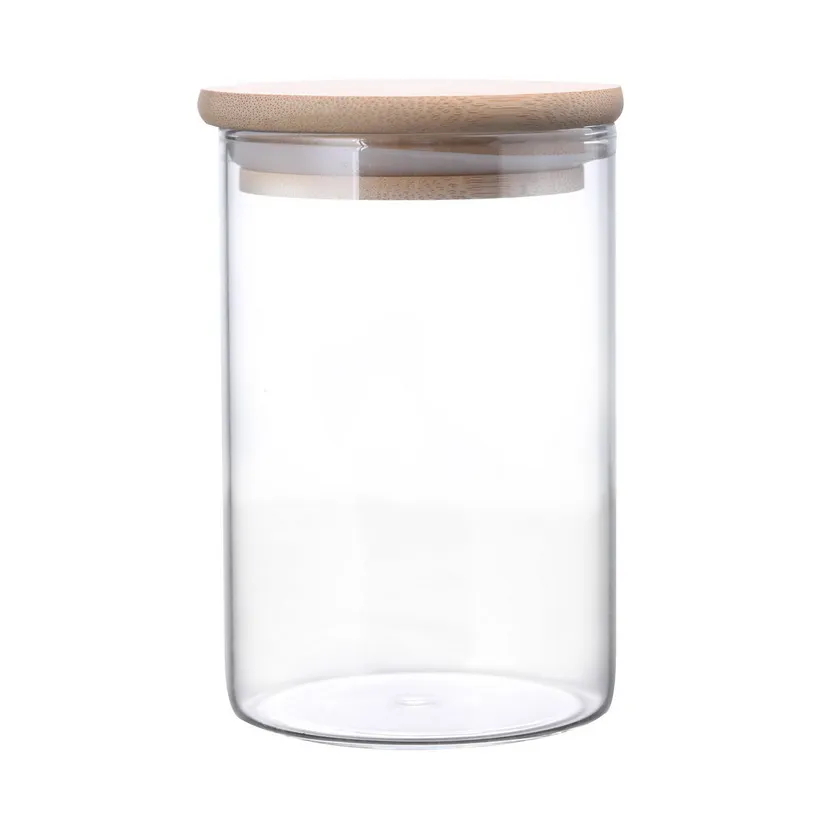 Hot selling 1500ml Air Tight Kitchen Glass Jar Container With Bamboo Lid For Glass Storage