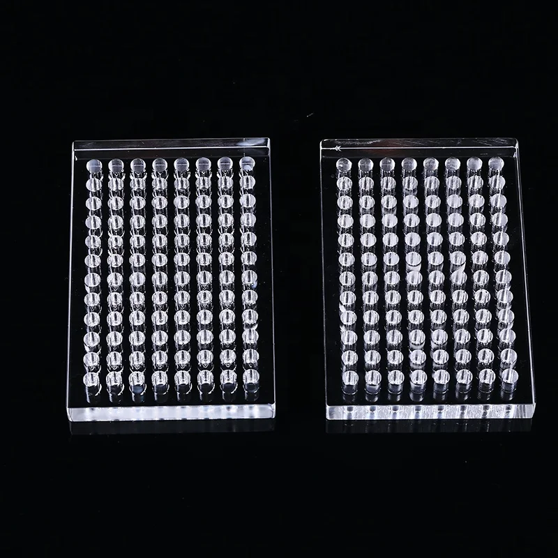 Quartz glass sheet high temperature precision cutting perforated glass laser slotting custom