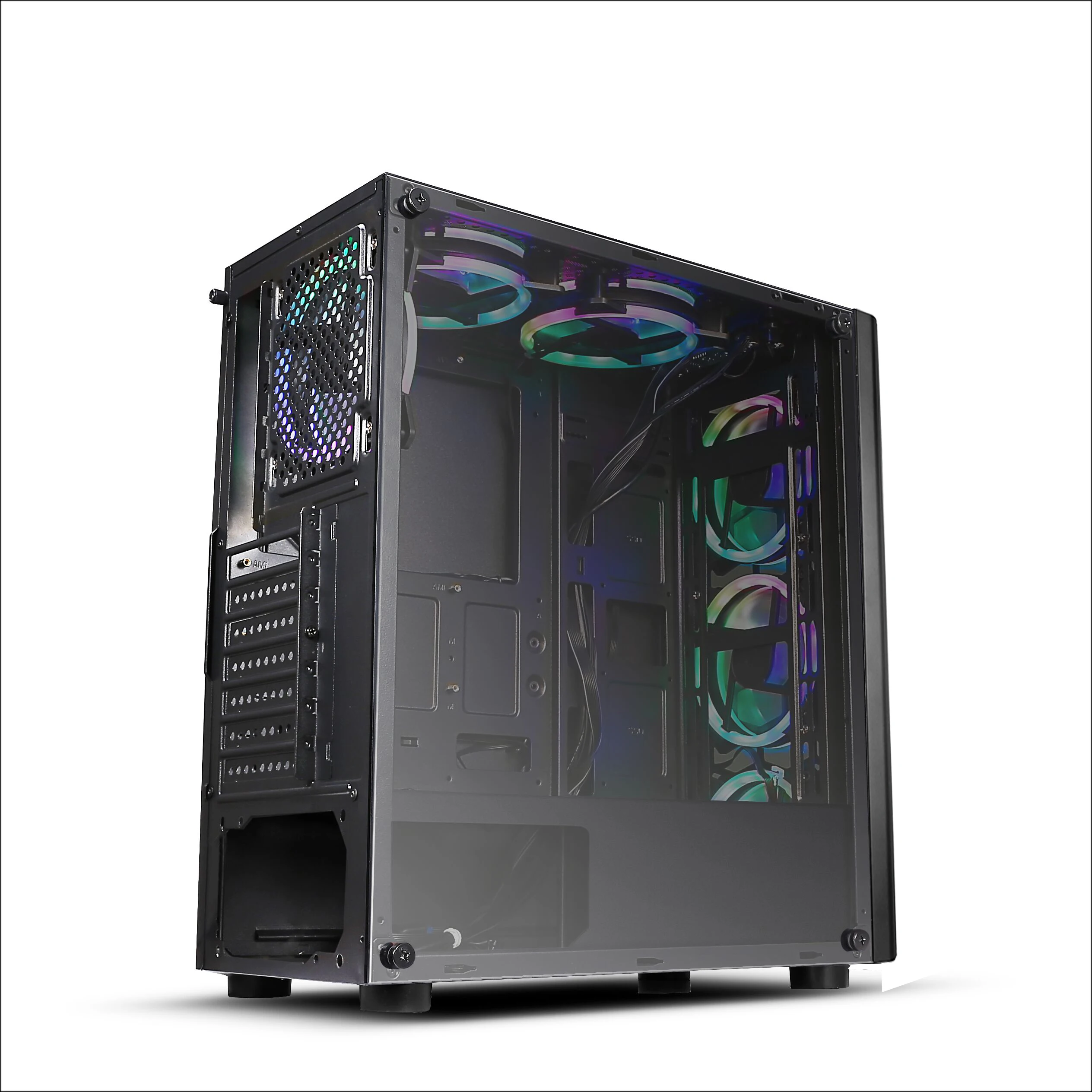  G330 серии G11-330 высокое качество случае игровой компьютер с цветовой моделью RGB ветродвигатель & Рабочий стол из закаленного стекла PC
