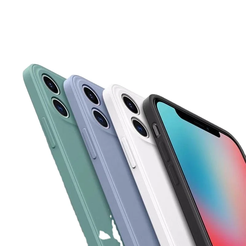 Original Custom Color Logo Liquid Soft Silicone Shockproof Protective Phone Case For IPhone 14 11 12 13 Pro Max Phone Case