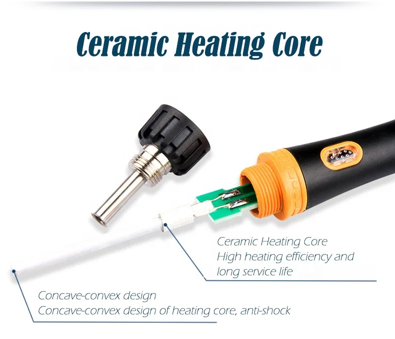 
Soldering Iron [External Heat] 40W/60W Dual-temperature Adjustable [6-Piece Set] Electric Solder Iron Rework Station 