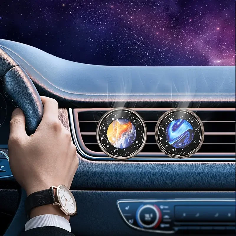 Car Planet Series Vent Clip Aromatherapy Fragrance Air Freshener Perfume Turntable Diffuser Outlet Car Interior Accessories