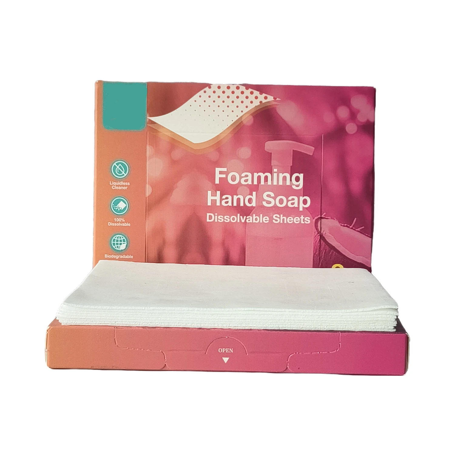 Travel Eco-Friendly Outdoor Cleaning Hand Sheet  Hand Soap Paper Easy Dissolved Hand Washing sheets