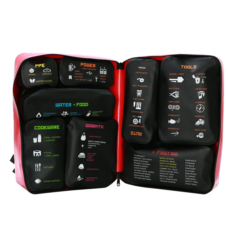 Waterproof Medical Travel Home Survival Emergency First Aid Kit Bag For Camping Hiking