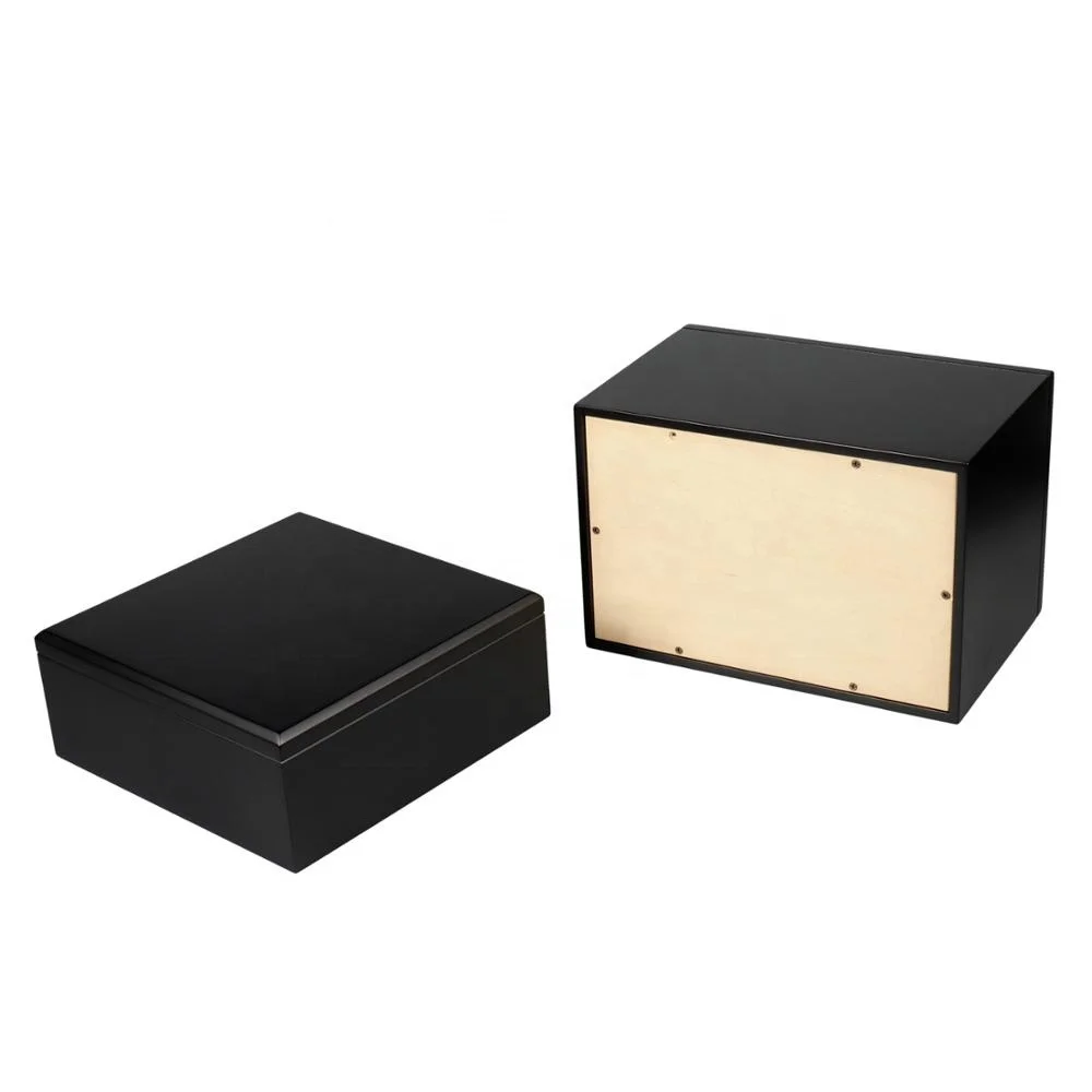 High Quality Crematorium Urn MDF Urn Black Custom Shape Wooden Adult Urn