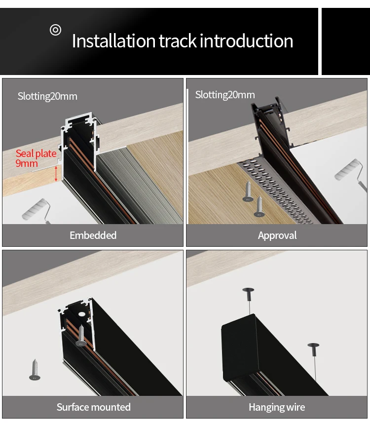 2022 New Trend Modern Surface mounted 48V Low Voltage Track System Magnet Light LED Magnetic Track Light For Hotel