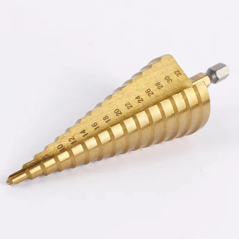 Stepped Hss Drilling Bit Straight Flute Step Drill Bit Hss M35 Cobalt Straight Slot Rotary Slot Step Drill Bit
