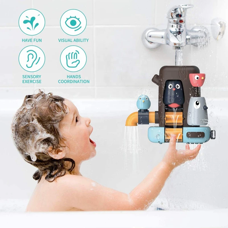 Amazon STEM Little Bird Tree House Rotating Interactive Fun Animals Bathtub Toy Cup Shower Bath Toys