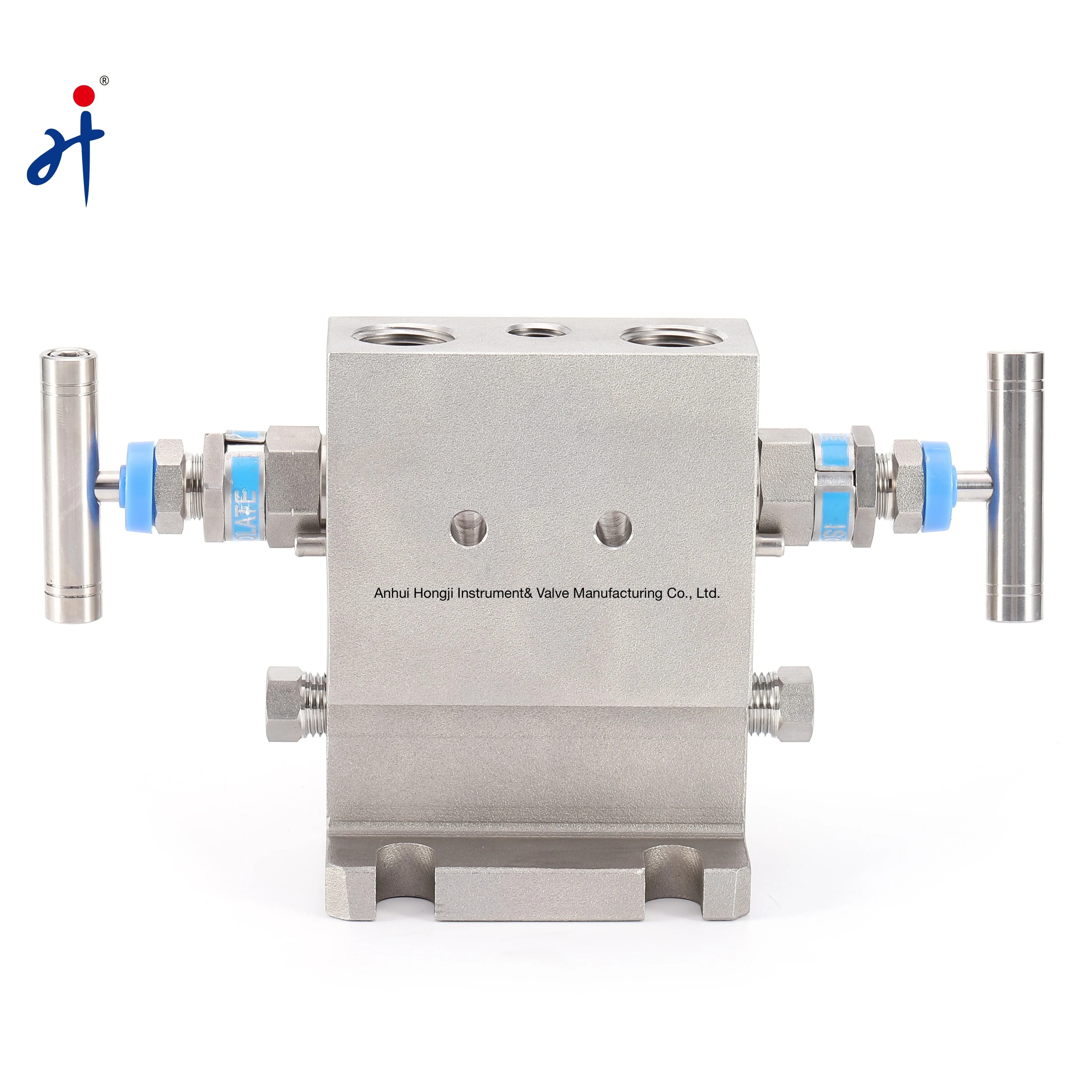 High Pressure 5-Valve Manifold Stainless Steel Direct Mount Manifolds for Oil Gas or Water Pipe
