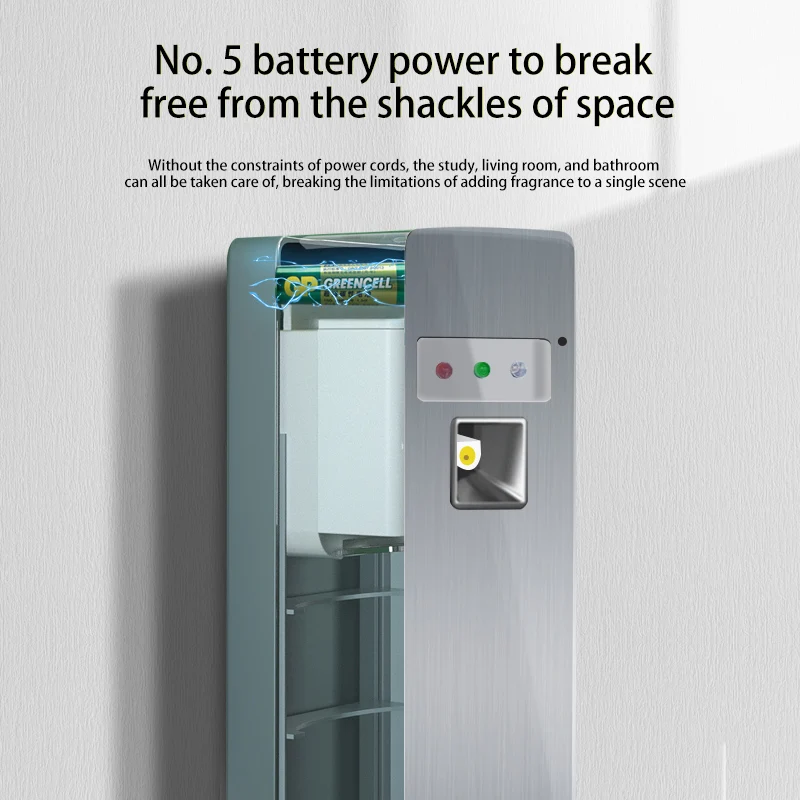 Toilet automatic wall mounted LED LCD AA Battery Operated aerosol Perfume air freshener dispenser