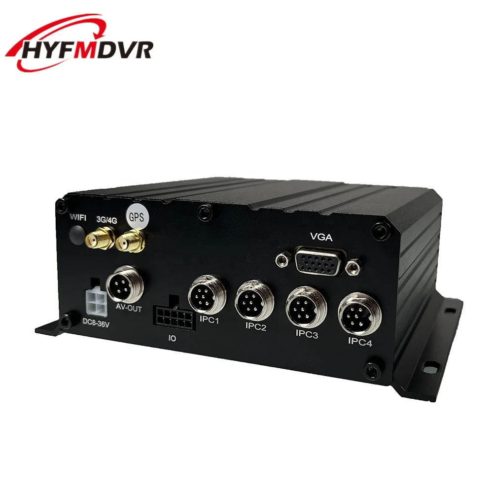 HYFMNVR AHD 4 Channels HDD Car Video Recorder GPS Beidou 3G High-definition Vehicle Monitoring Host Mobile NVR Manufacturers