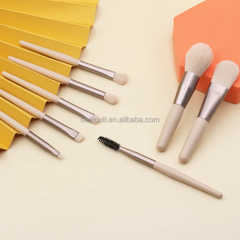 best portable white makeup brush sets Mini Makeup Repair Pen Wooden Handle Set Beginners Beauty Tools Soft Hair Makeup Brushes
