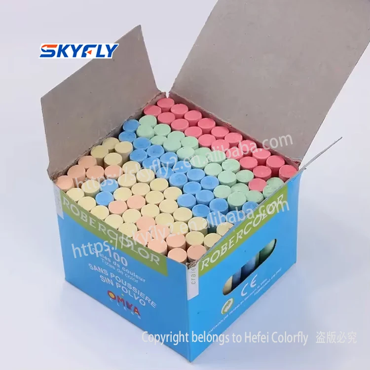Cheap Dust free 5 Colors Calciume chalks high quality Wholesale School dustless Colored Chalk white Dustless blackboard chalk