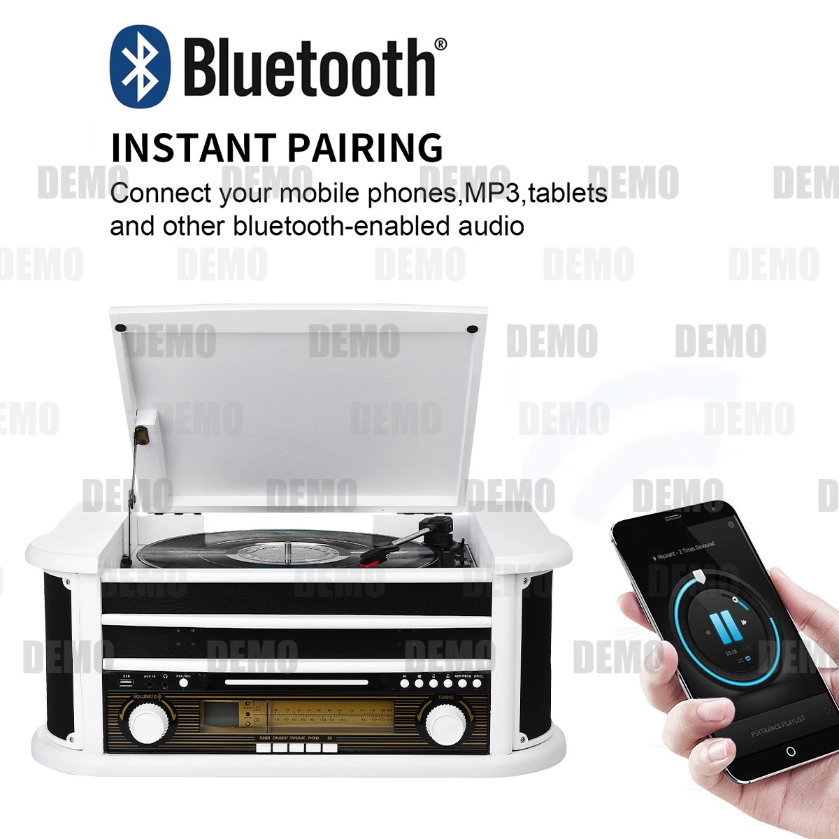 Romantic Vintage Classic Retro Antique Phonograph Gramophone Turntable Vinyl Record Player