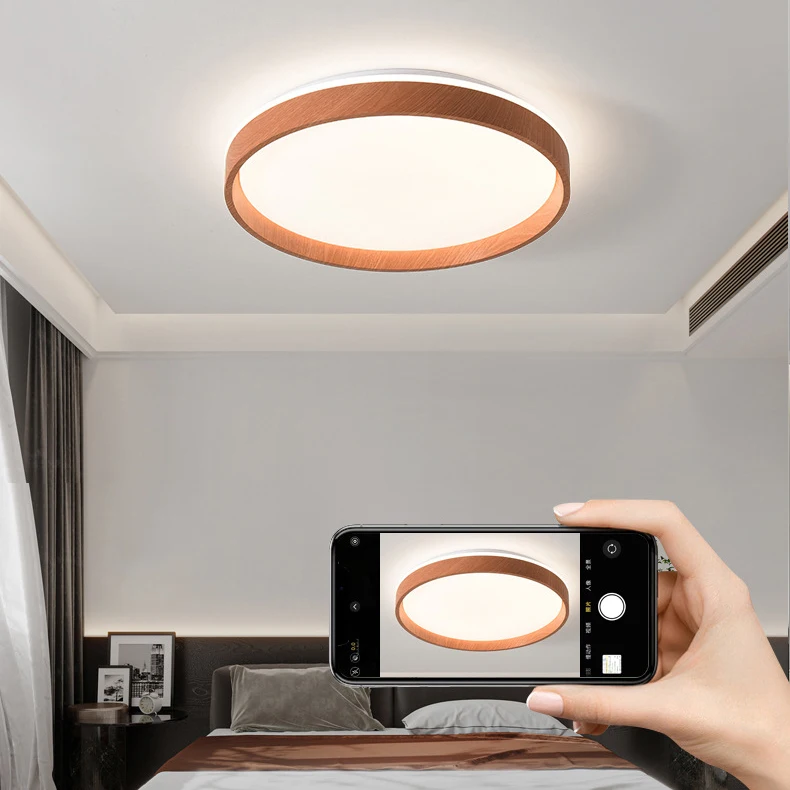 New!ultra thin 5cm living modern led ceiling wood light fixtures for bedroom