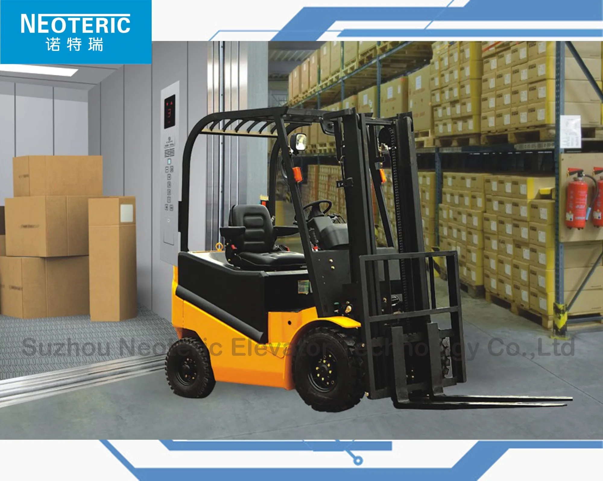  Large Space Warehouse Cargo Freight Elevator with