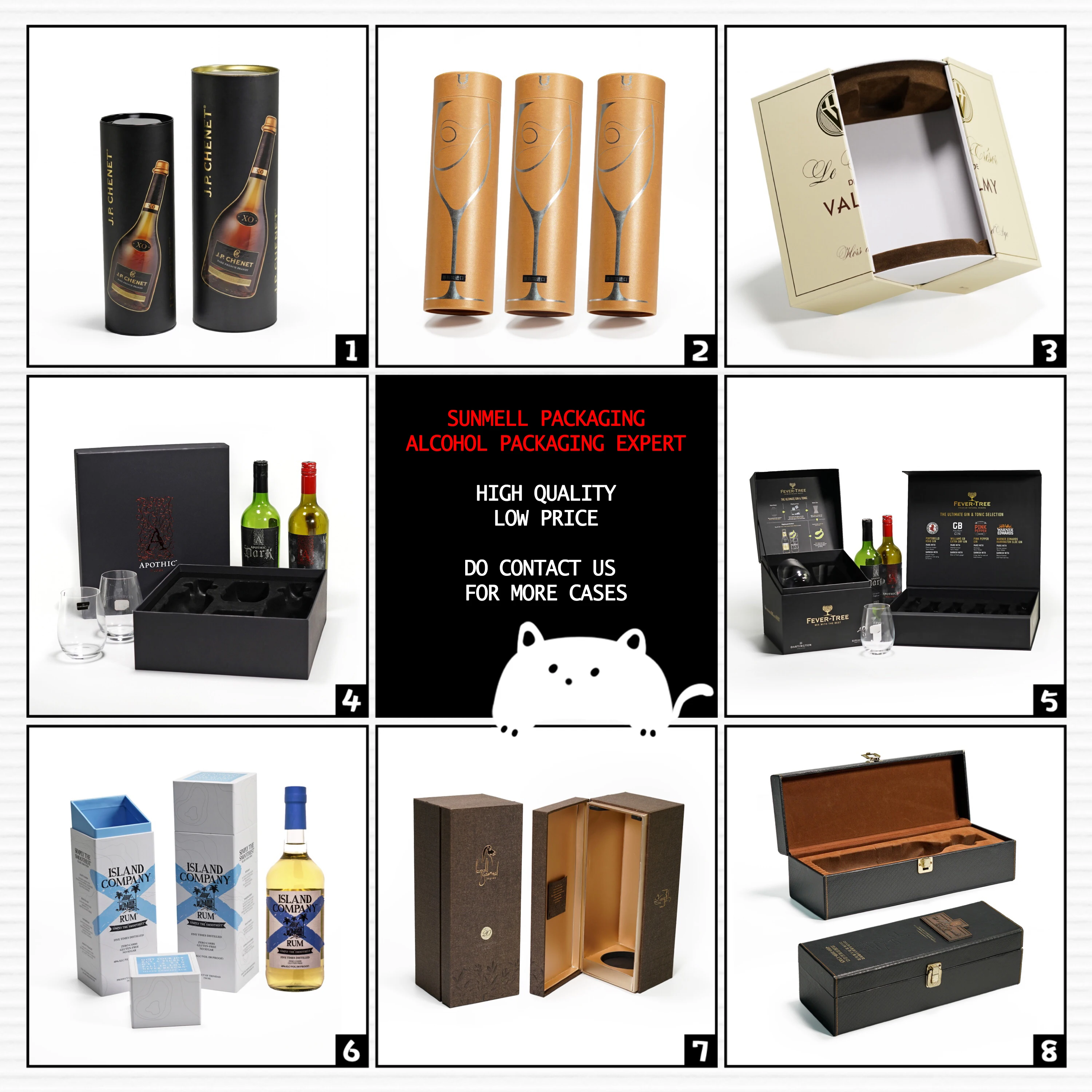 High Quality Tube Packaging Wine Bottle Gift Box Custom Cardboard Round Wine Gift Box For Wine