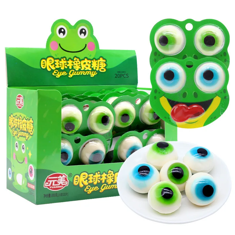 wholesale bulk sweets and candies toys Frog eyeball shape gummy candy for kids