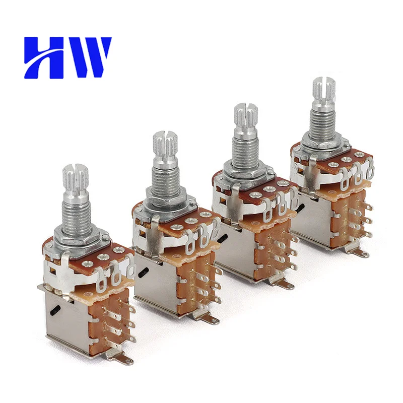 Guitar Parts A250K A500K B250K B500K 18mm Volume Tone Guitar Push Pull Potentiometer Bass