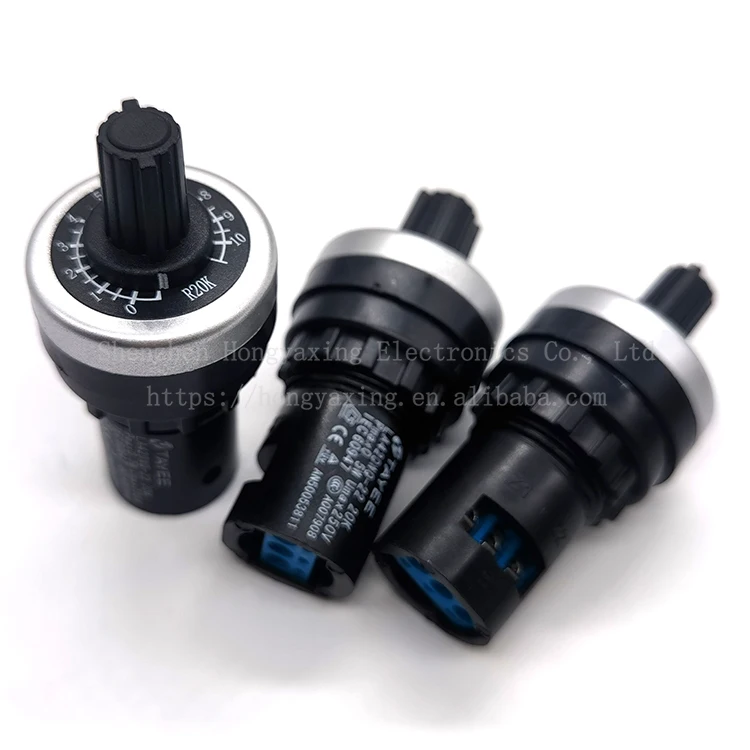 Precision frequency converter adjustable speed potentiometer switch knob  LA42DWQ-22-20K potentiometer