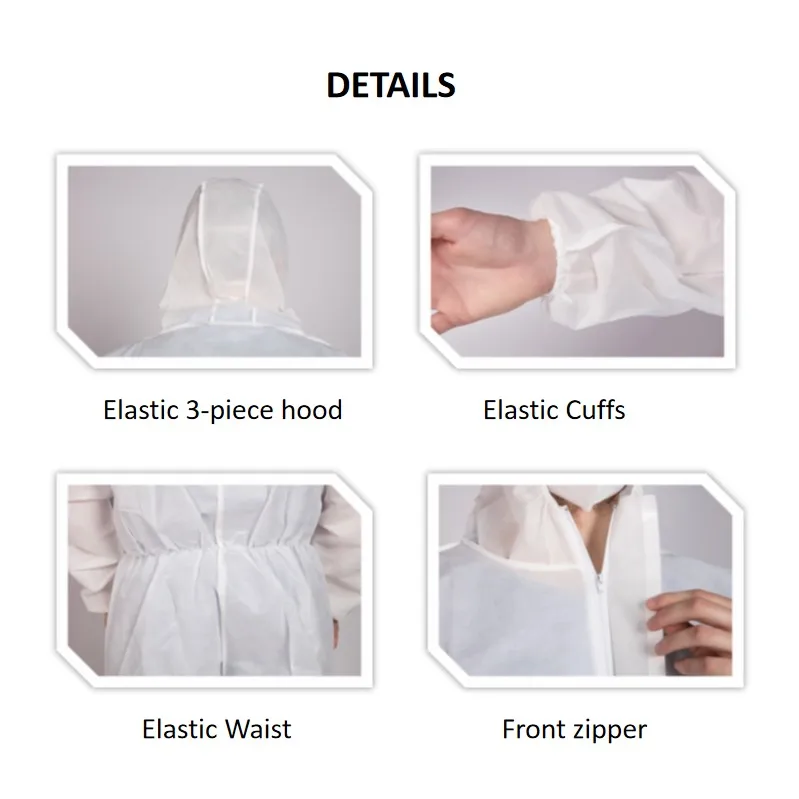 Water Proof Safety work suit protective clothing ppe nonwoven disposable sms coverall with bootcover