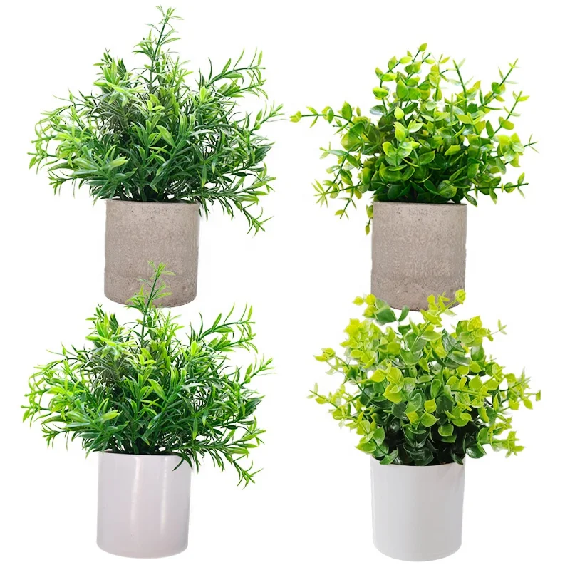 Искусственные листья мини эвкалипта/персидские листья папоротника/Весенняя трава-искусственные растения в кусте