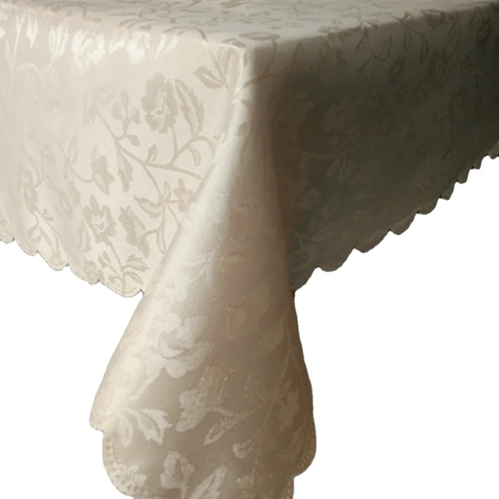 Wholesale Luxury Gold Party Jacquard Tablecloth