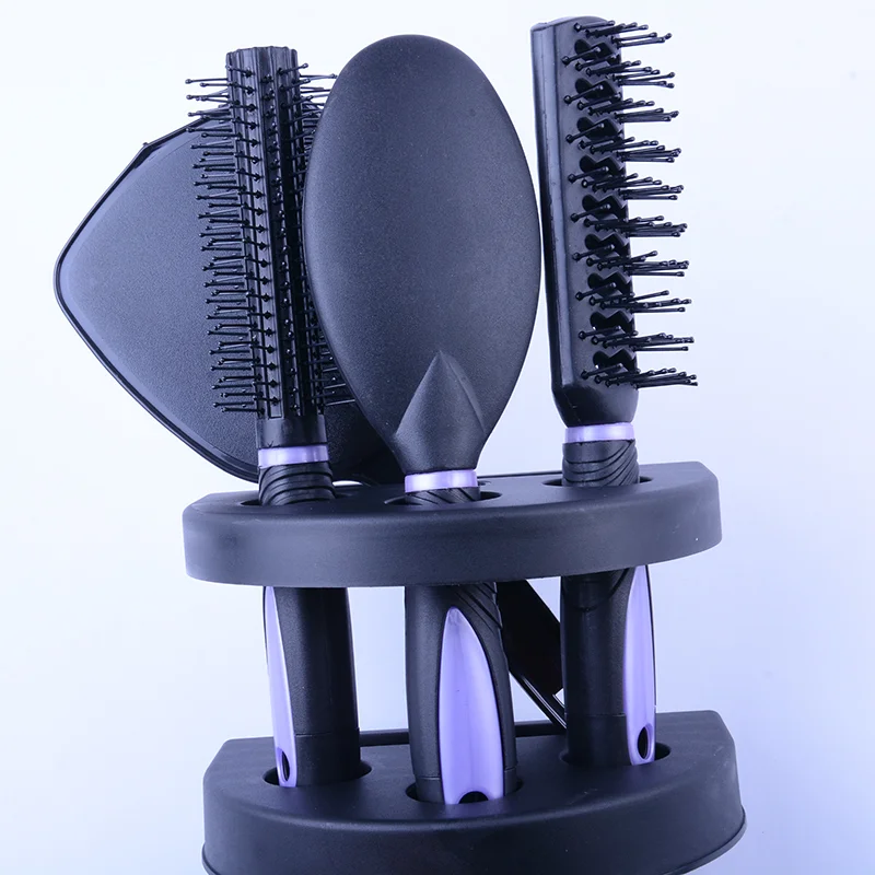 Hair Combs Set Professional Salon Care Massage Detangle Brush Styling Tool Mirror And Holder Stand Dressing Comb Kits