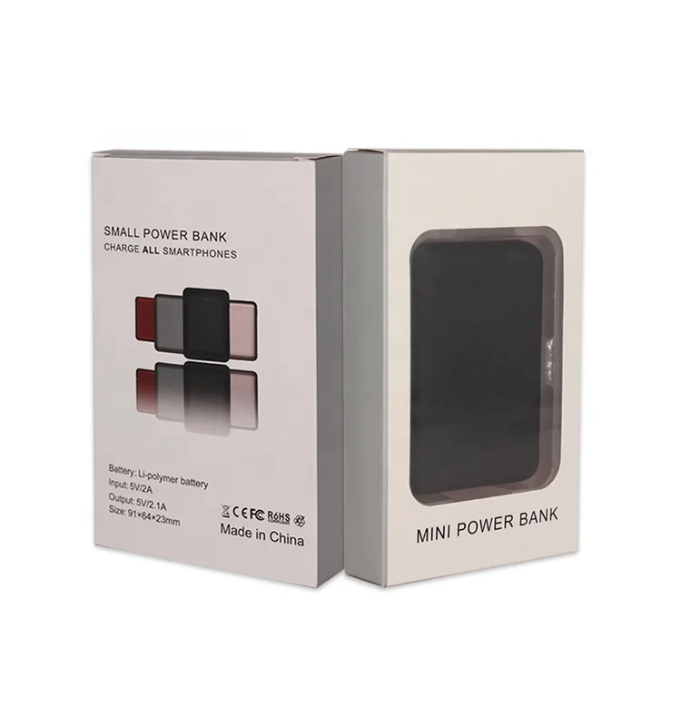 Factory direct sales with RoHs Best price Type-c Dual output power bank Minimum size 10000mAh power bank