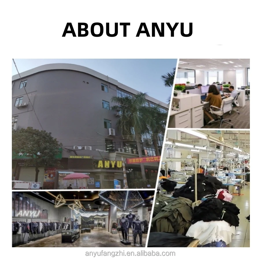 ANYU Custom high quality screen print street wear trouser antique finish distress men flare pants baggy rhinestone sweatpants