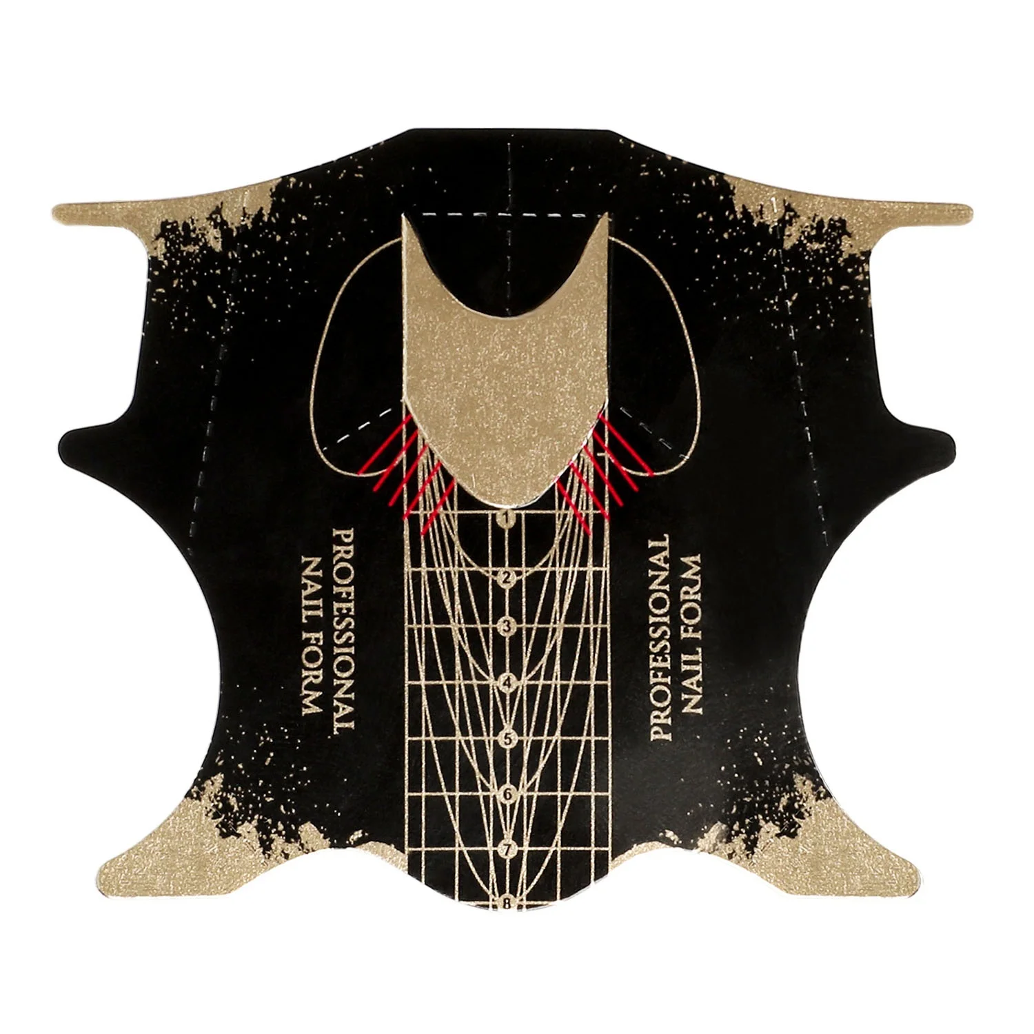 BQAN 500Pcs Nail Forms Black Gold Aluminum Foil Nail Extension Form Guide Stickers Custom Logo Nail Form