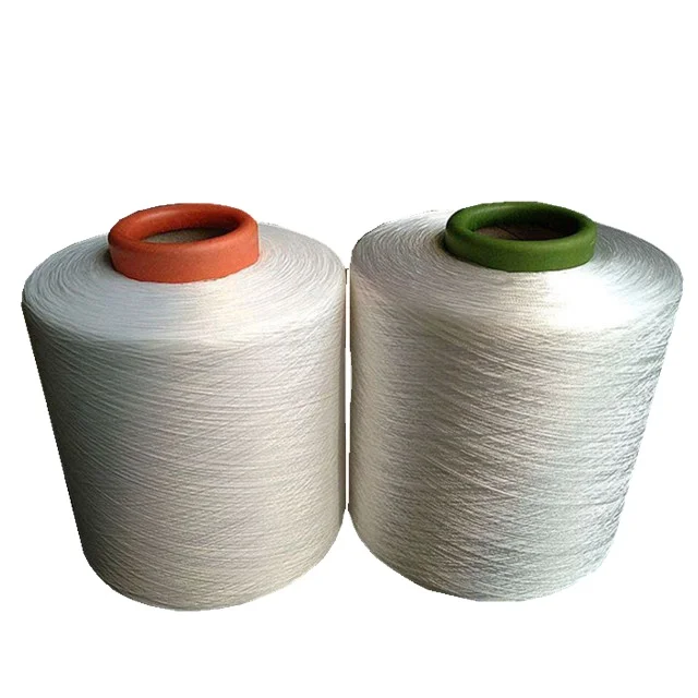 Factory Direct 100% Polyester Core Spun Yarn  Poly Ploy 35/2 Raw White Yarn