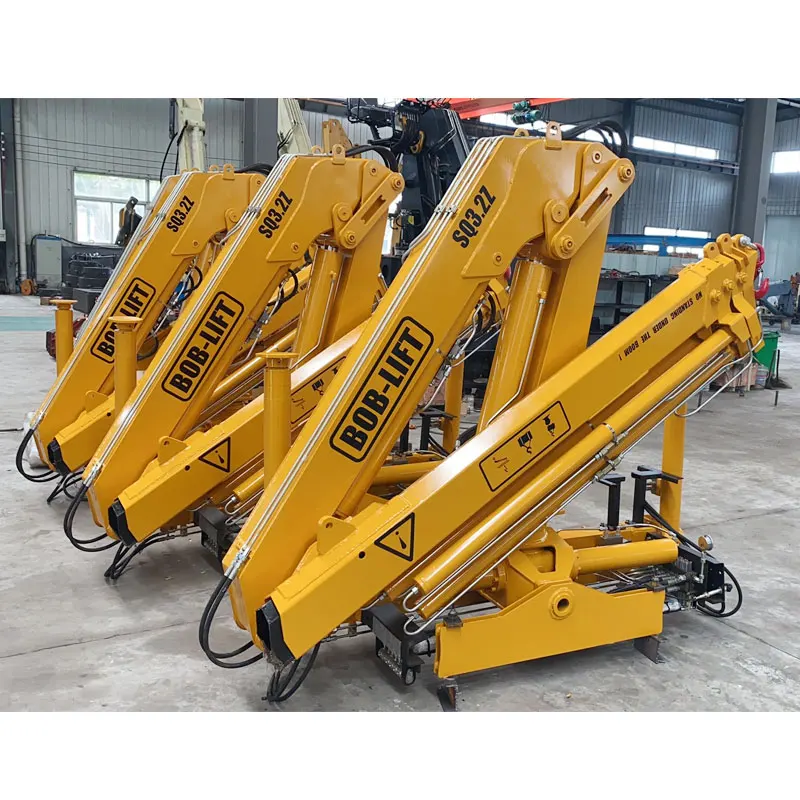 
3T Hydraulic Knuckle Folding Boom Crane Mini Truck Mounted Crane for Sale 
