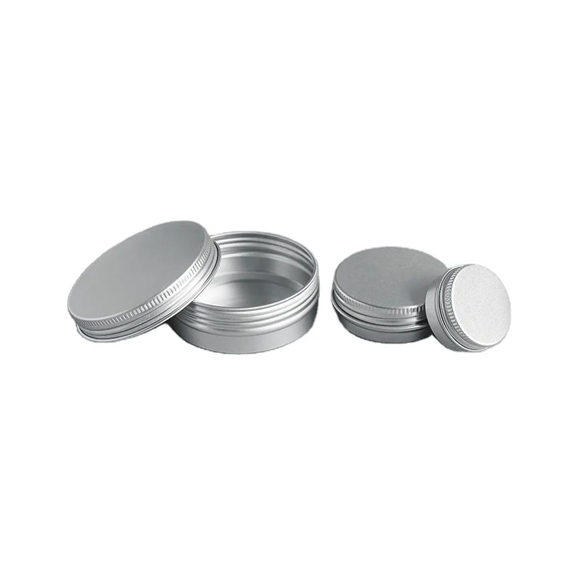 100g Round Storage Balm Oils Tea Packaging Cosmetic Cream Candy Spice Pill Mint Small Metal Aluminium Tin Box With Screw Lid Jar