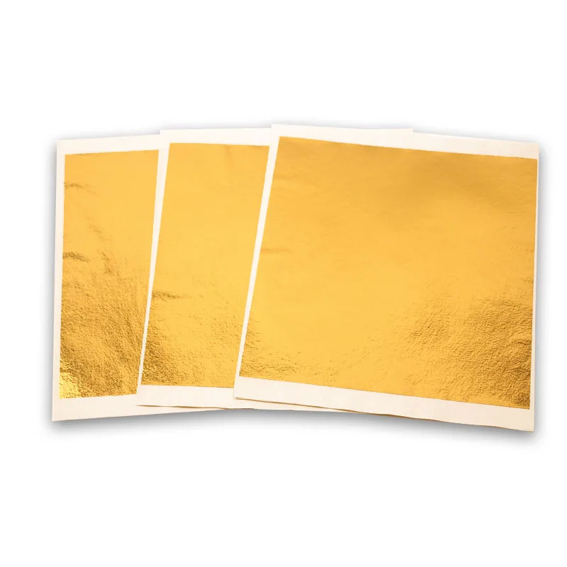 14 x 14 cm Imitation Gold Leaf Foil for Decorating Nail & Mobile Phone Colorful Taiwan Purple Gold Foil Leaf Sheets