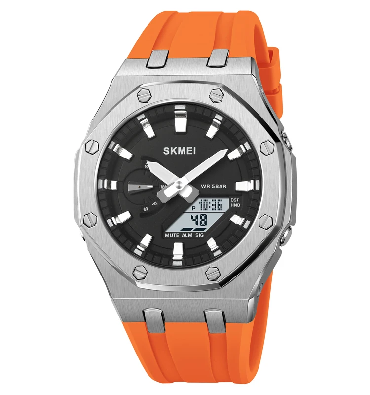 Оптовая Продажа водонепроницаемые часы с 5 сигнализацией Skmei 2243 Relojes спортивные мужские Relogio кварцевые аналоговые цифровые на запястье